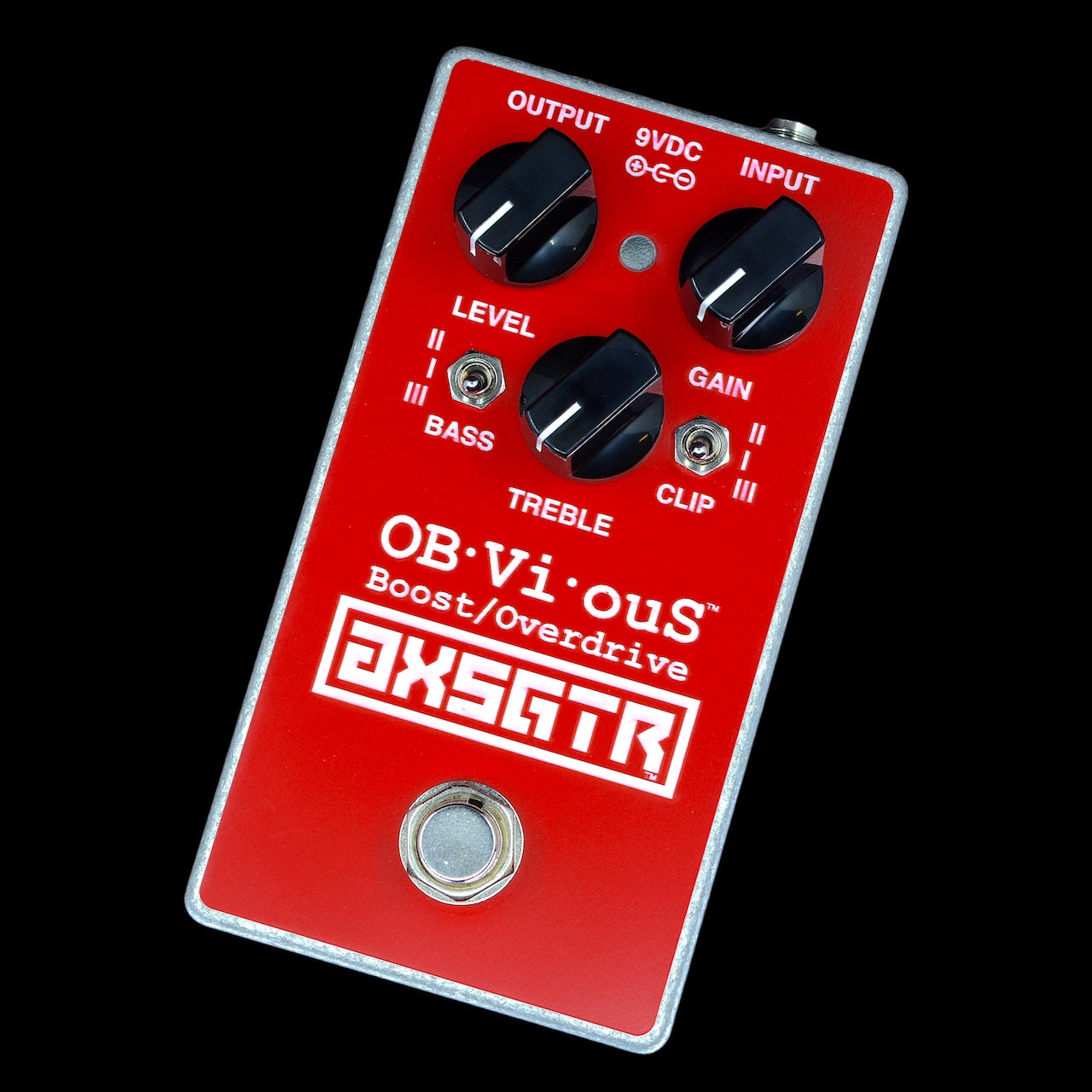 axess electronics axsgtr obvs obvious boost overdrive transparent guitar effect pedal flat top right