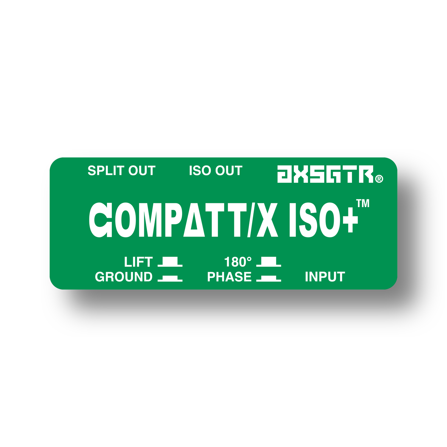 axess electronics axsgtr CPTI compattx isoplus guitar amp splitter ground loop hum noise eliminator balanced long line receiver amplifier simulator pedal isolator green