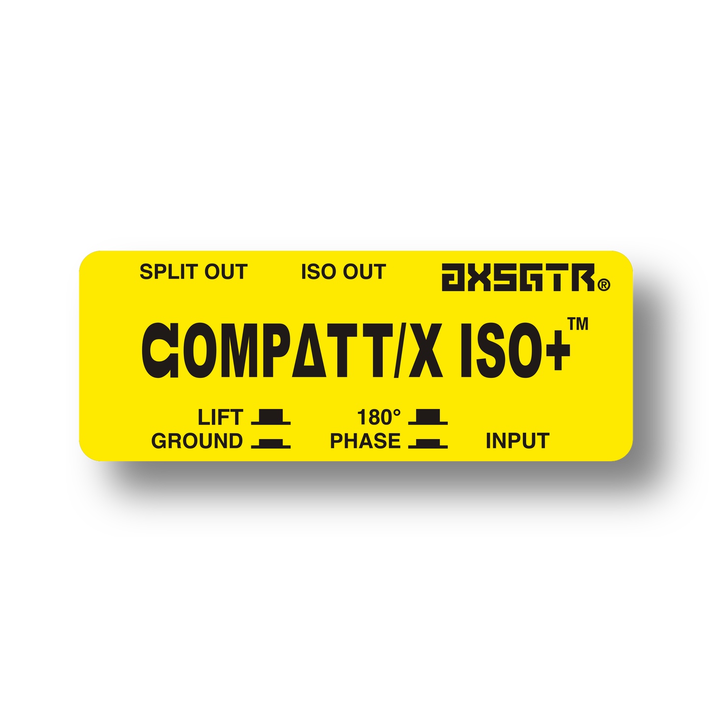 axess electronics axsgtr CPTI compattx isoplus guitar amp splitter ground loop hum noise eliminator balanced long line receiver amplifier simulator pedal isolator yellow
