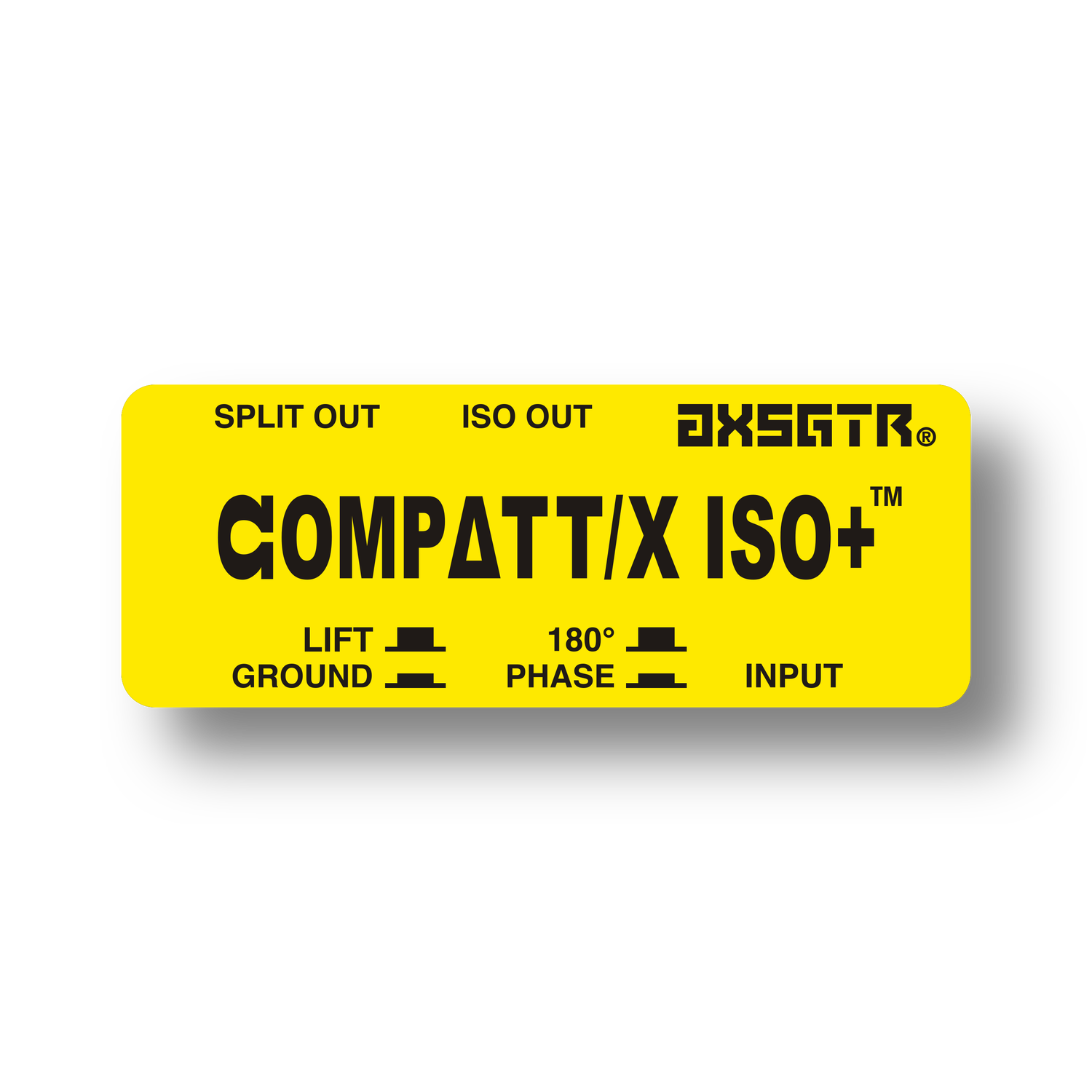 axess electronics axsgtr CPTI compattx isoplus guitar amp splitter ground loop hum noise eliminator balanced long line receiver amplifier simulator pedal isolator yellow