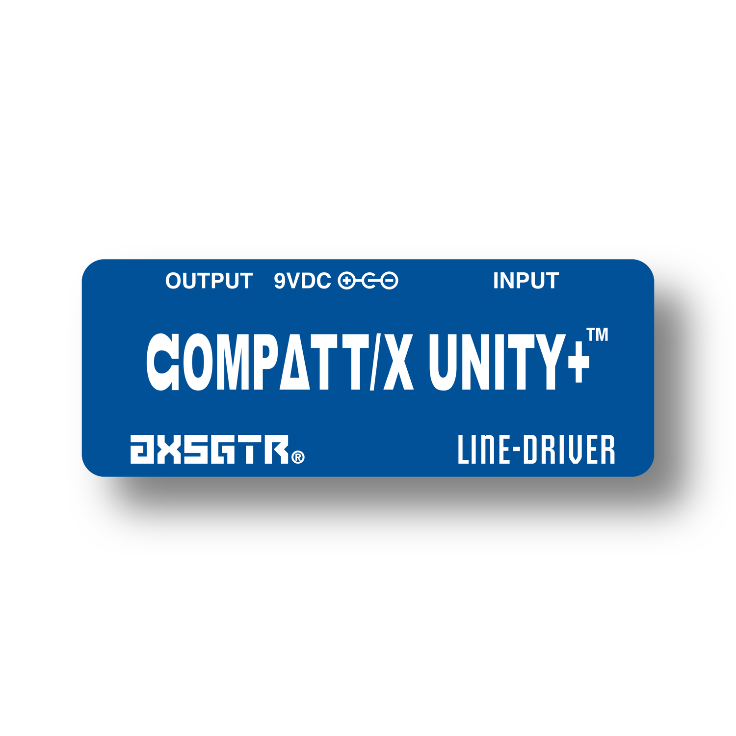 axess electronics axsgtr CPTX compattx unity plus guitar pedalboard output buffer line driver blue