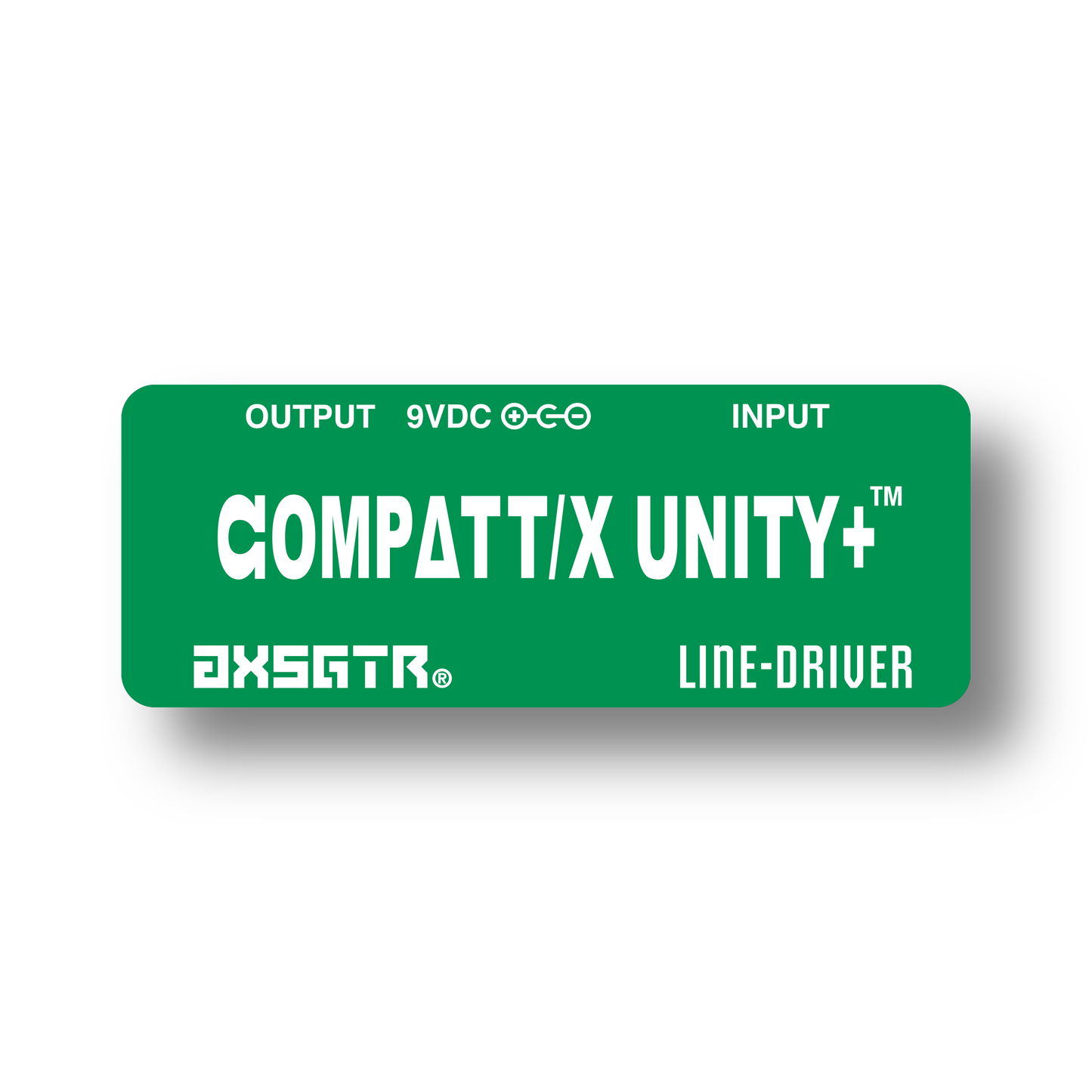 axess electronics axsgtr CPTX compattx unity plus guitar pedalboard output buffer line driver green