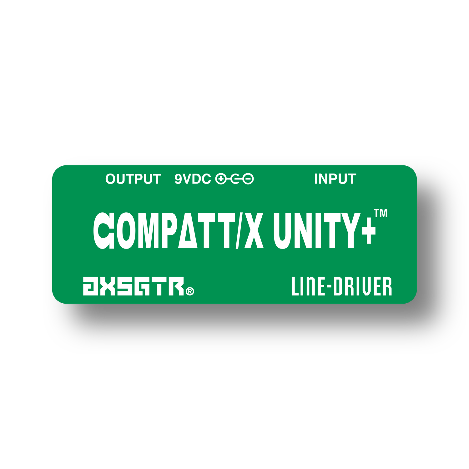 axess electronics axsgtr CPTX compattx unity plus guitar pedalboard output buffer line driver green
