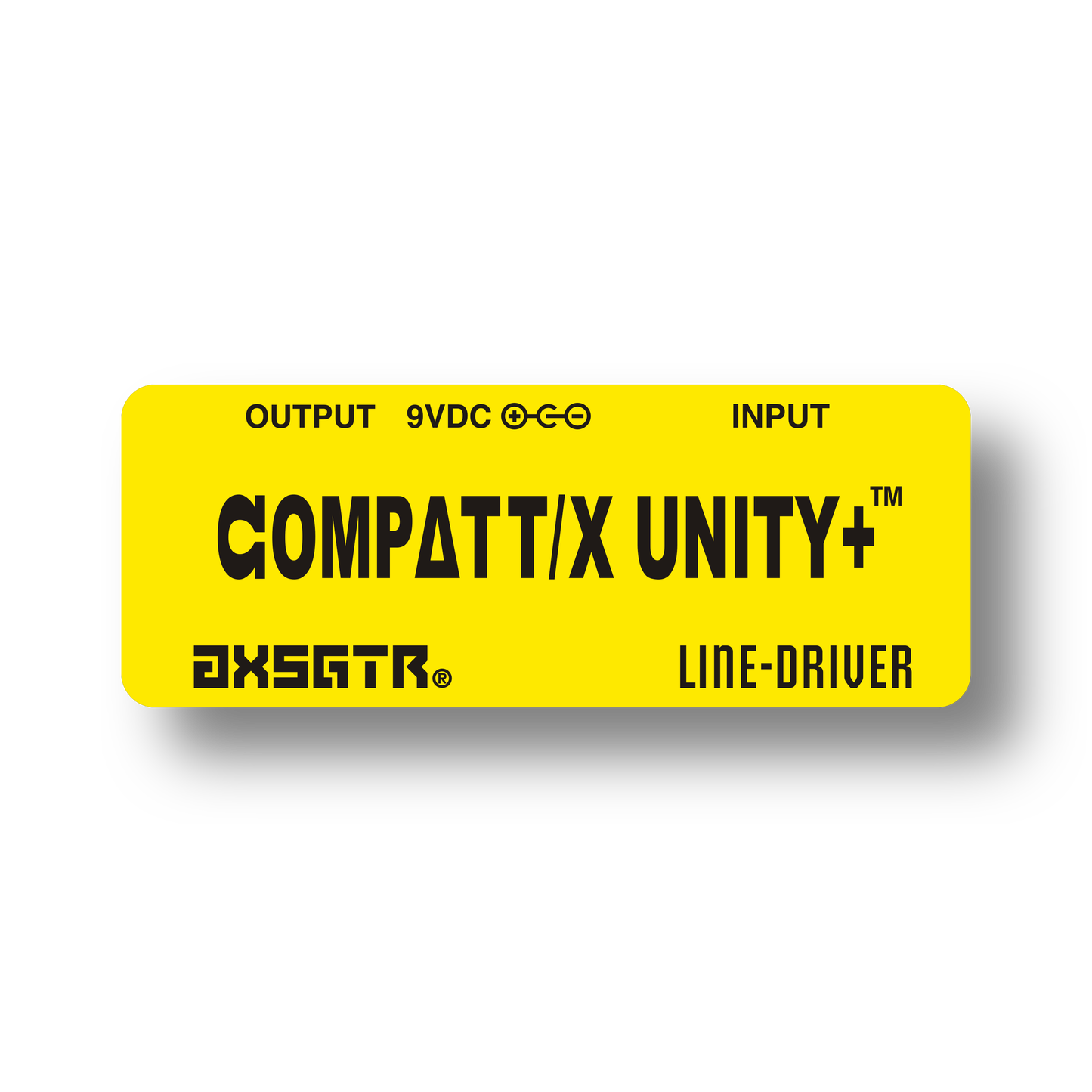 axess electronics axsgtr CPTX compattx unity plus guitar pedalboard output buffer line driver yellow
