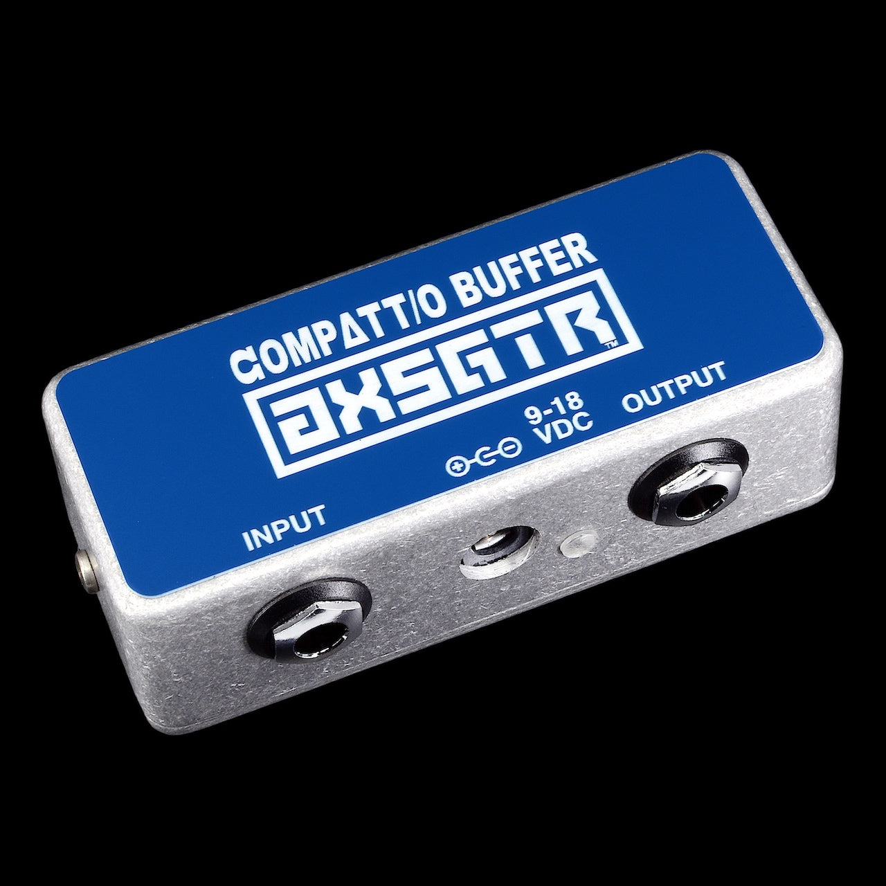 axsgtr axess electronics cpto compatto guitar input output buffer line driver left side angled blue
