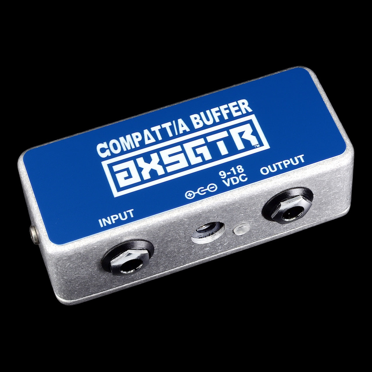 axsgtr axess electronics cpta compatta guitar input buffer blue angled left side