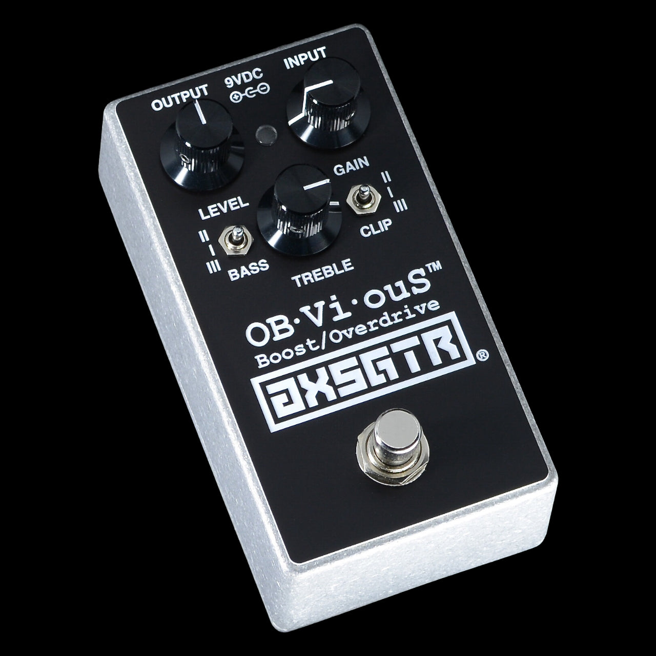 axess electronics axsgtr obvs obvious boost overdrive transparent guitar effect pedal black