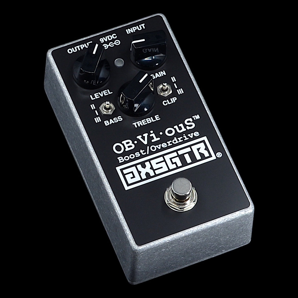 axess electronics axsgtr obvs obvious boost overdrive transparent guitar effect pedal black
