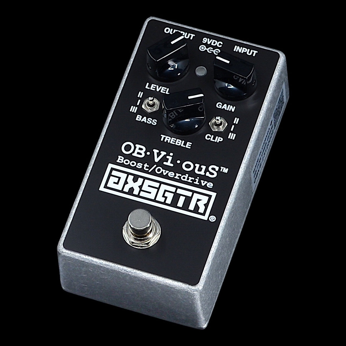 axess electronics axsgtr obvs obvious boost overdrive transparent guitar effect pedal black