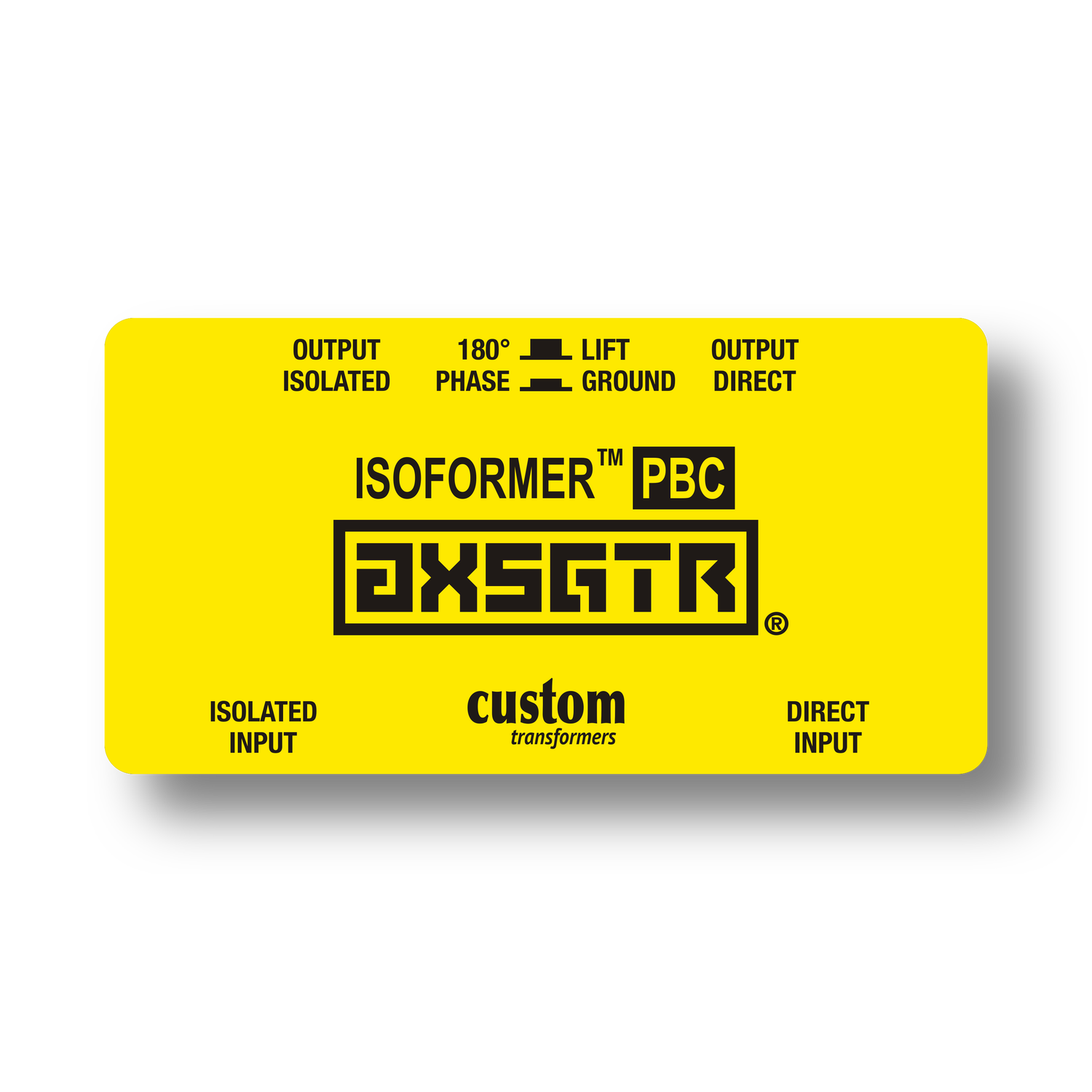 axess electronics axsgtr CT4P isoformer PBC guitar trs splitter ground loop hum noise eliminator rjm mastermind megx pbc6x pbc10 isolator yellow