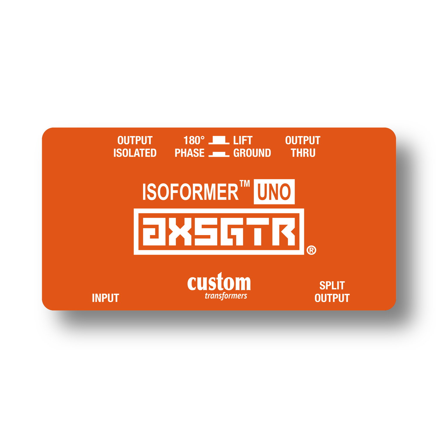 axess electronics axsgtr CT4U isoformer UNO guitar amp splitter ground loop hum noise eliminator balanced long line send receive amplifier simulator pedal mono isolator orange