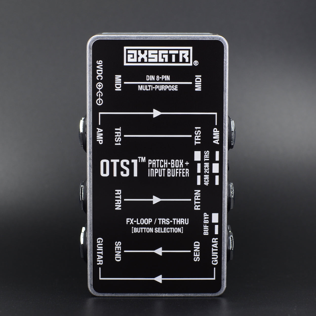 axess electronics axsgtr OTS1 pedalboard patchbox guitar input buffer