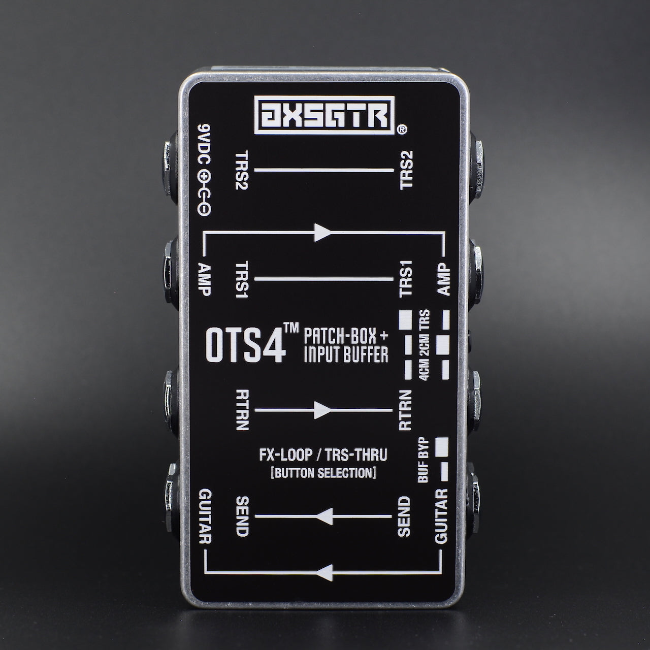 axess electronics axsgtr OTS4 pedalboard patchbox guitar input buffer
