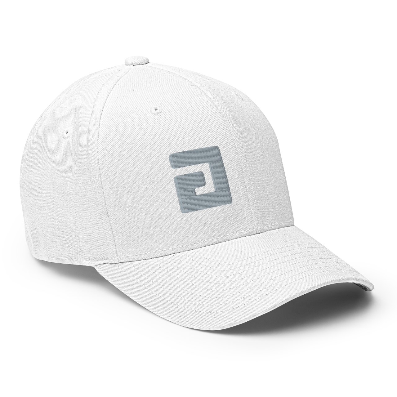 axsgtr axess electronics guitar music industry branded merchandise swag flexfit closed back baseball cap hat white grey
