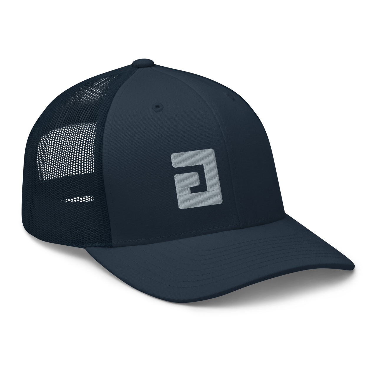 axsgtr axess electronics guitar music industry branded merchandise swag trucker cap hat navy grey