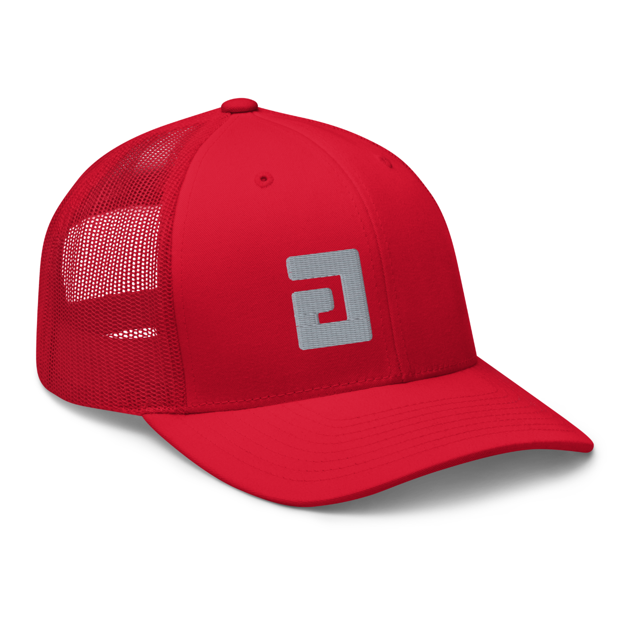 axsgtr axess electronics guitar music industry branded merchandise swag trucker cap hat red grey