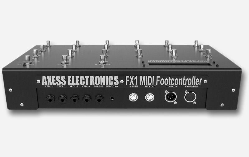 axess electronics fx1 midi foot controller switcher back